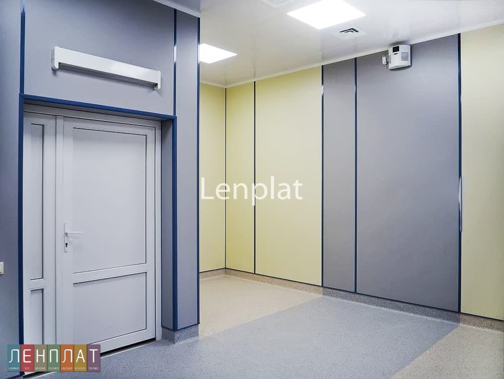 Трудногорючие панели Lenplat с износостойким покрытием для отделки коридоров с большой проходимостью